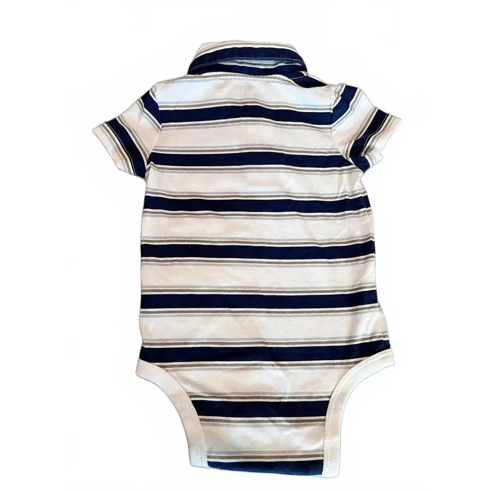 OshKosh Polo Shirt Onesie / Short Sleeve Polo Shirt / Collared Onesie Polo (9m)